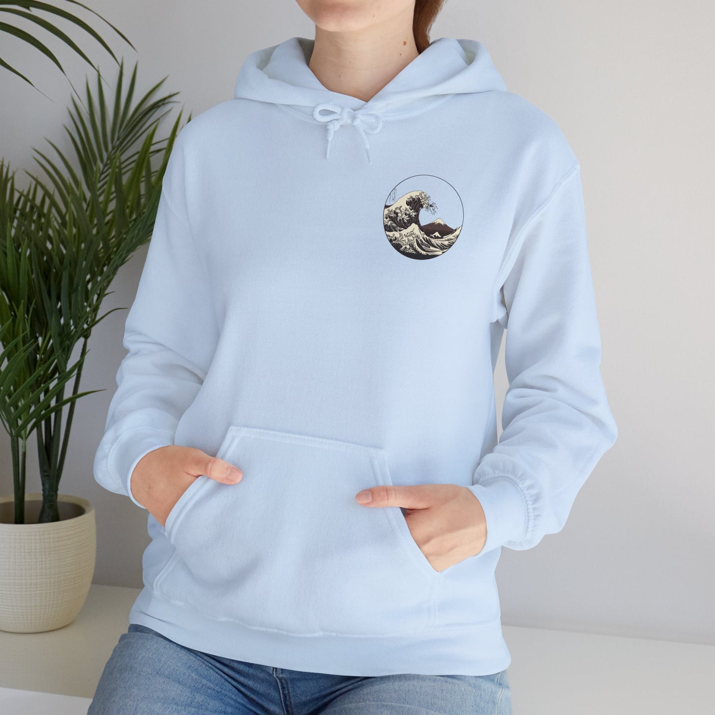 Ocean Wave Graphic Hoodie, Unisex Sweatshirt Gift, Beach Lover Apparel, Cozy Layering, Nature-Inspired Gift Printify
