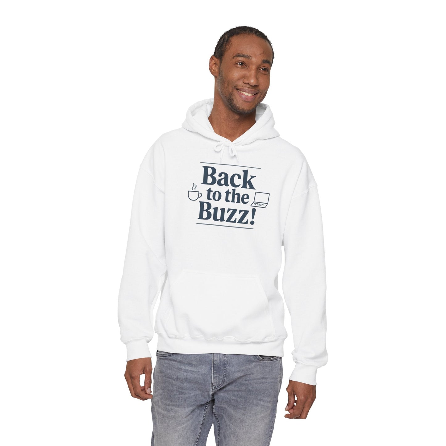 Hooded Sweatshirt - 'back to the buzz' Design Printify