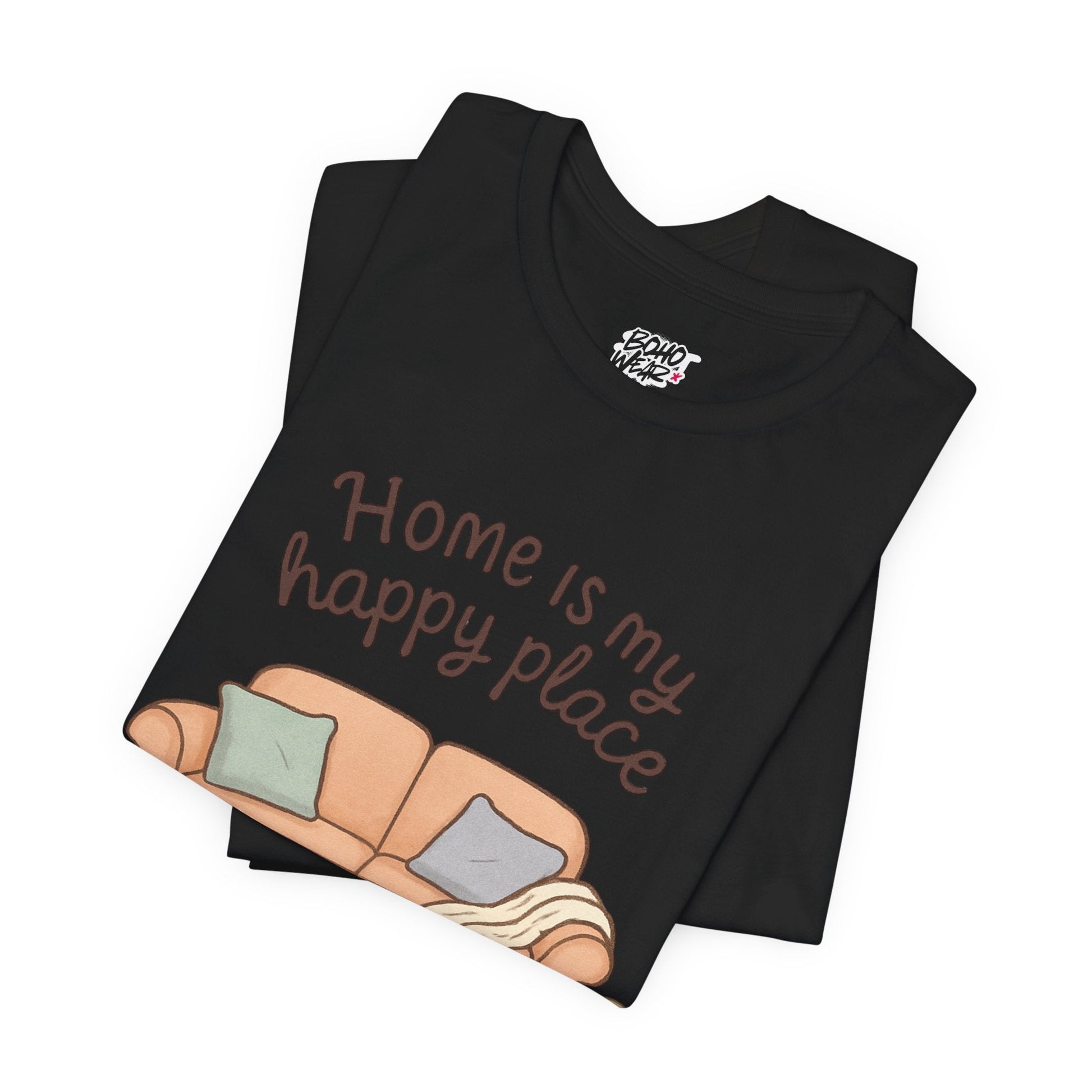 T-Shirt - Home is my Happy Place - Unisex Jersey Short Sleeve Tee Boho Wear