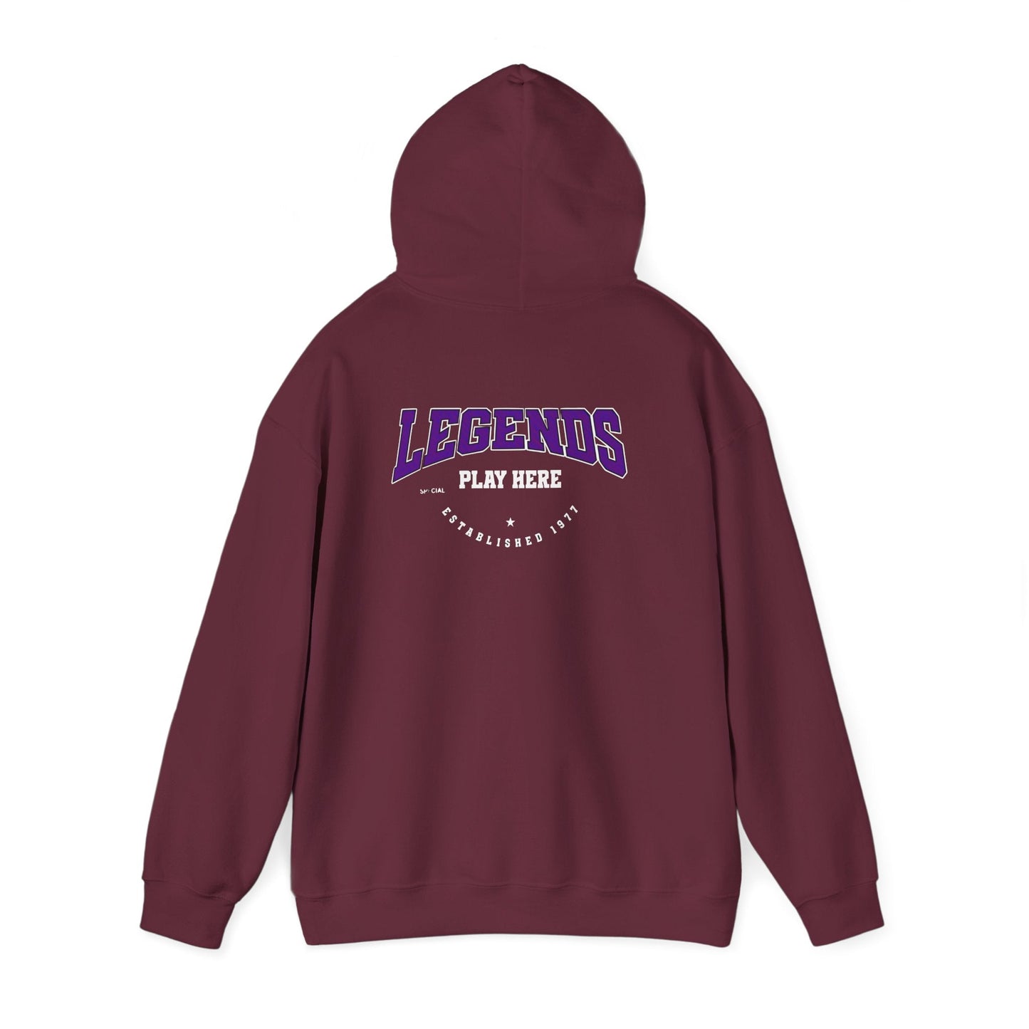 Legends Play Here Hoodie | Unisex Heavy Blend™ Sweatshirt for Gamers, Casual Wear, Friends Gatherings, Cozy Gift Ideas, Unique Style Boho Wear