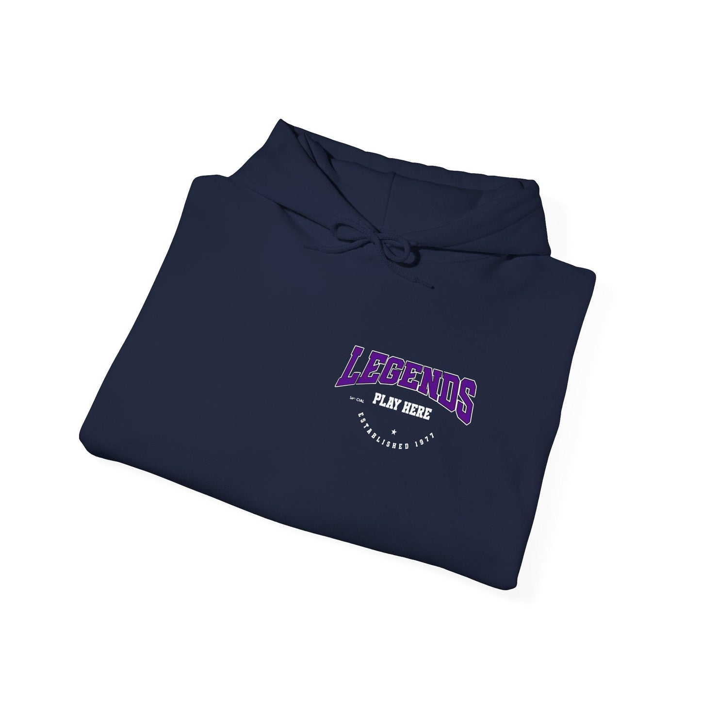Legends Play Here Hoodie | Unisex Heavy Blend™ Sweatshirt for Gamers, Casual Wear, Friends Gatherings, Cozy Gift Ideas, Unique Style Boho Wear