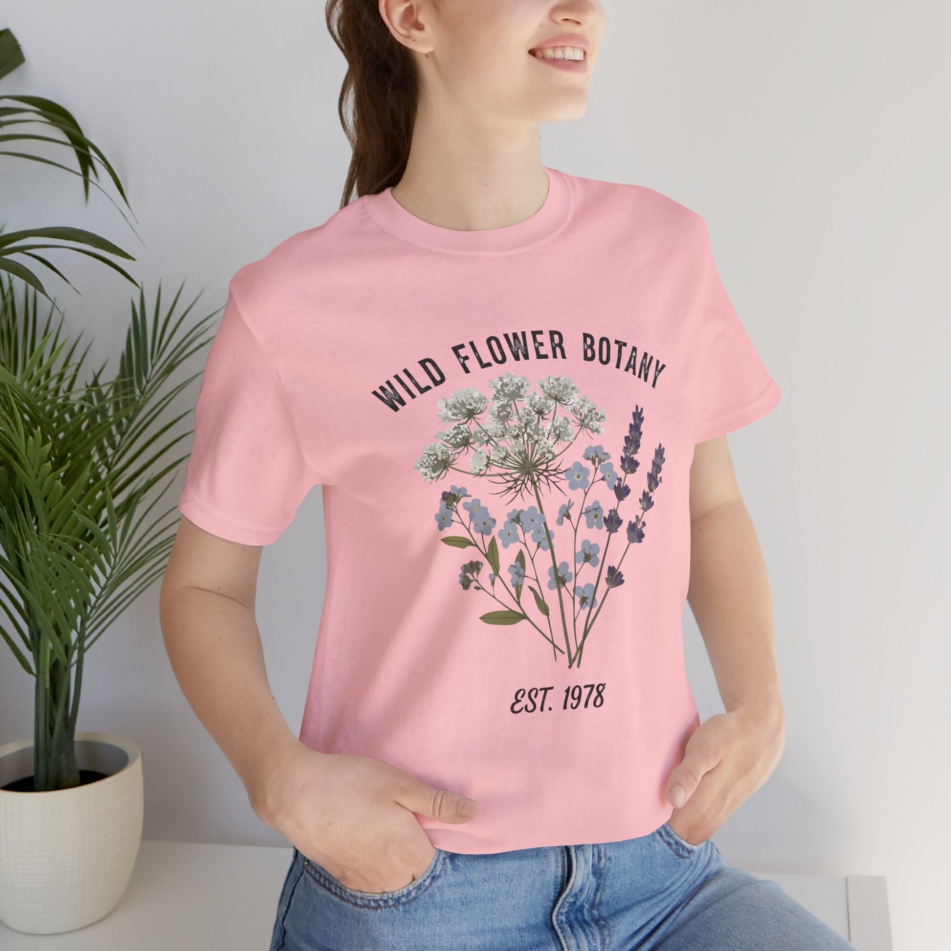 Wild Flower Botany Unisex Tee - Nature-Inspired Floral Shirt Boho Wear