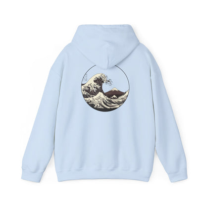 Ocean Wave Graphic Hoodie, Unisex Sweatshirt Gift, Beach Lover Apparel, Cozy Layering, Nature-Inspired Gift Printify