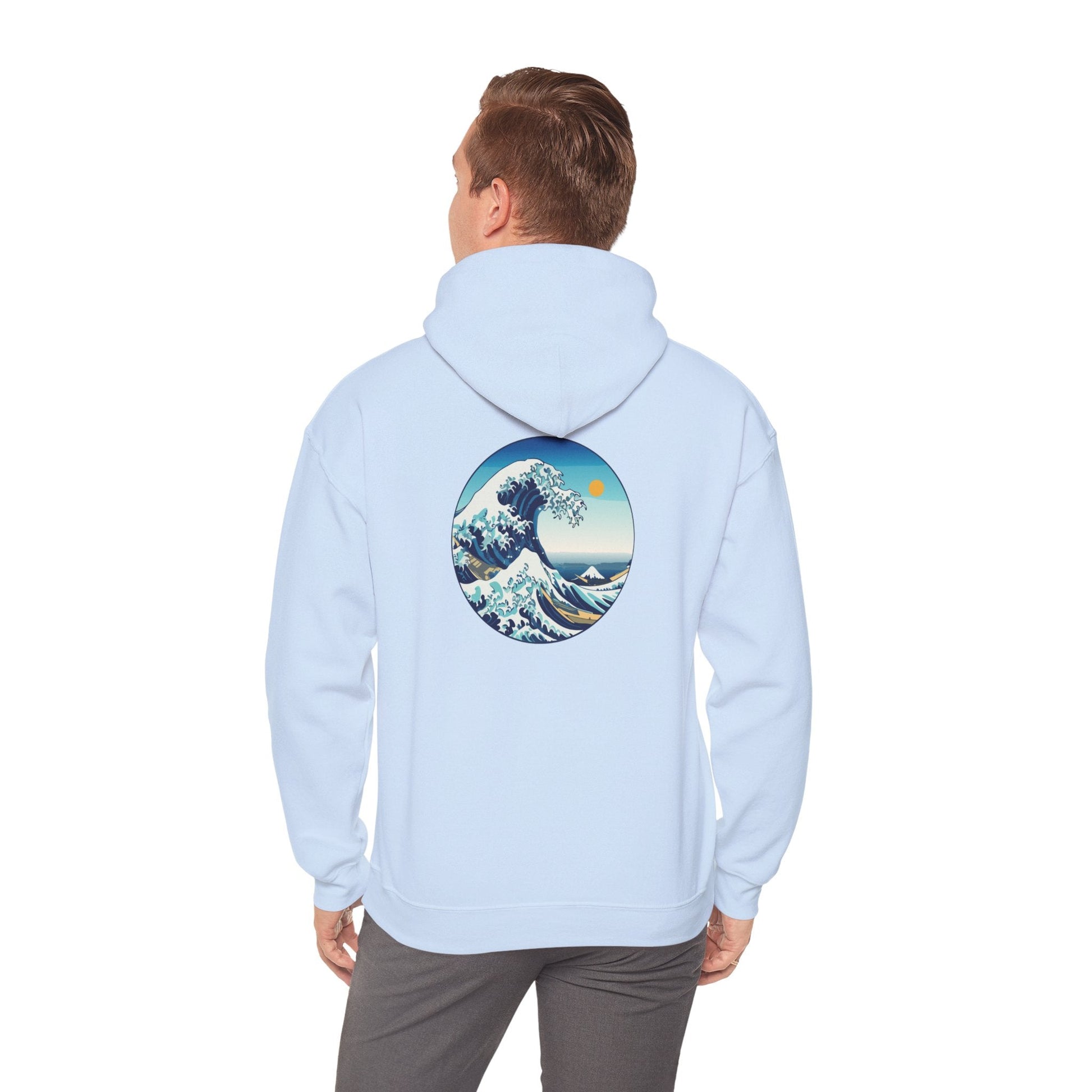 Ocean Wave Graphic Hoodie, Cozy Unisex Sweatshirt, Nature Lover Gift, Beach Vibes Apparel, Art-Inspired Clothing Boho Wear