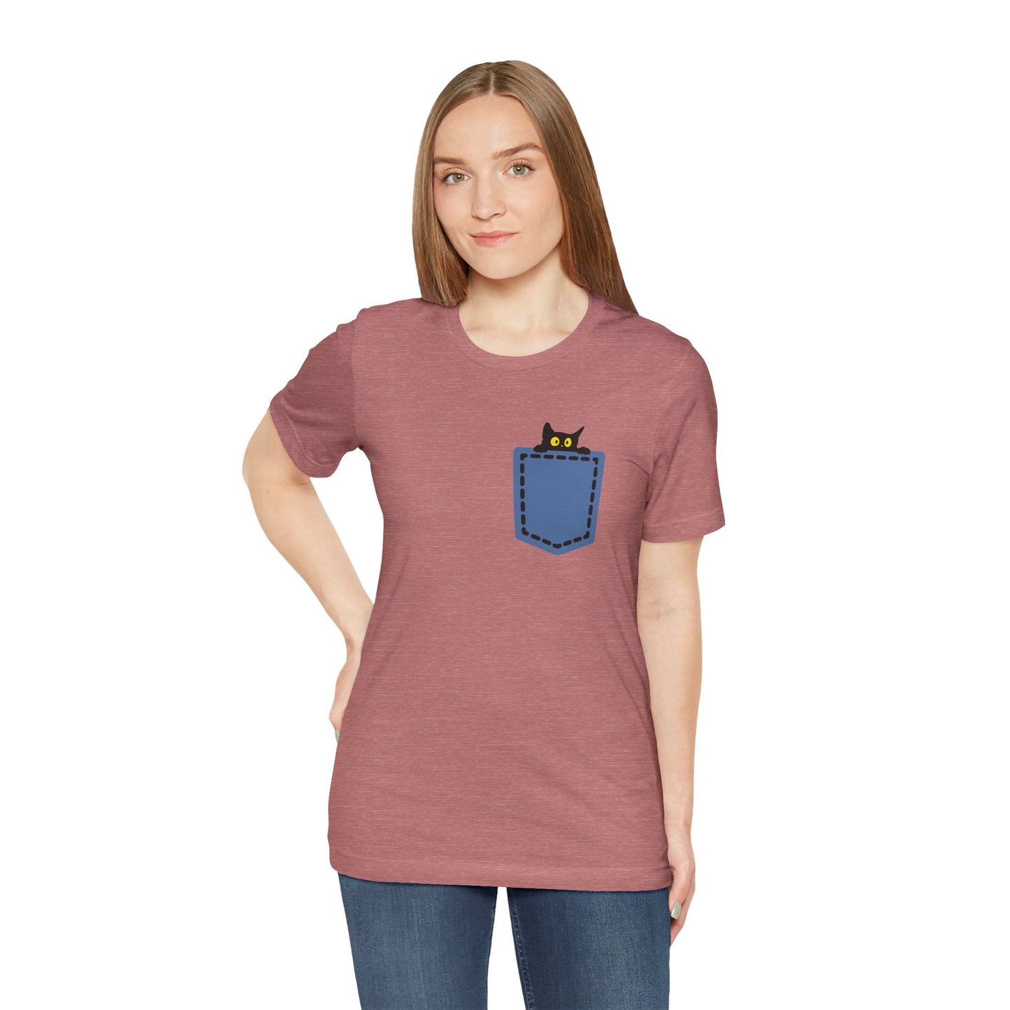 Cat Pocket Tee Boho Wear