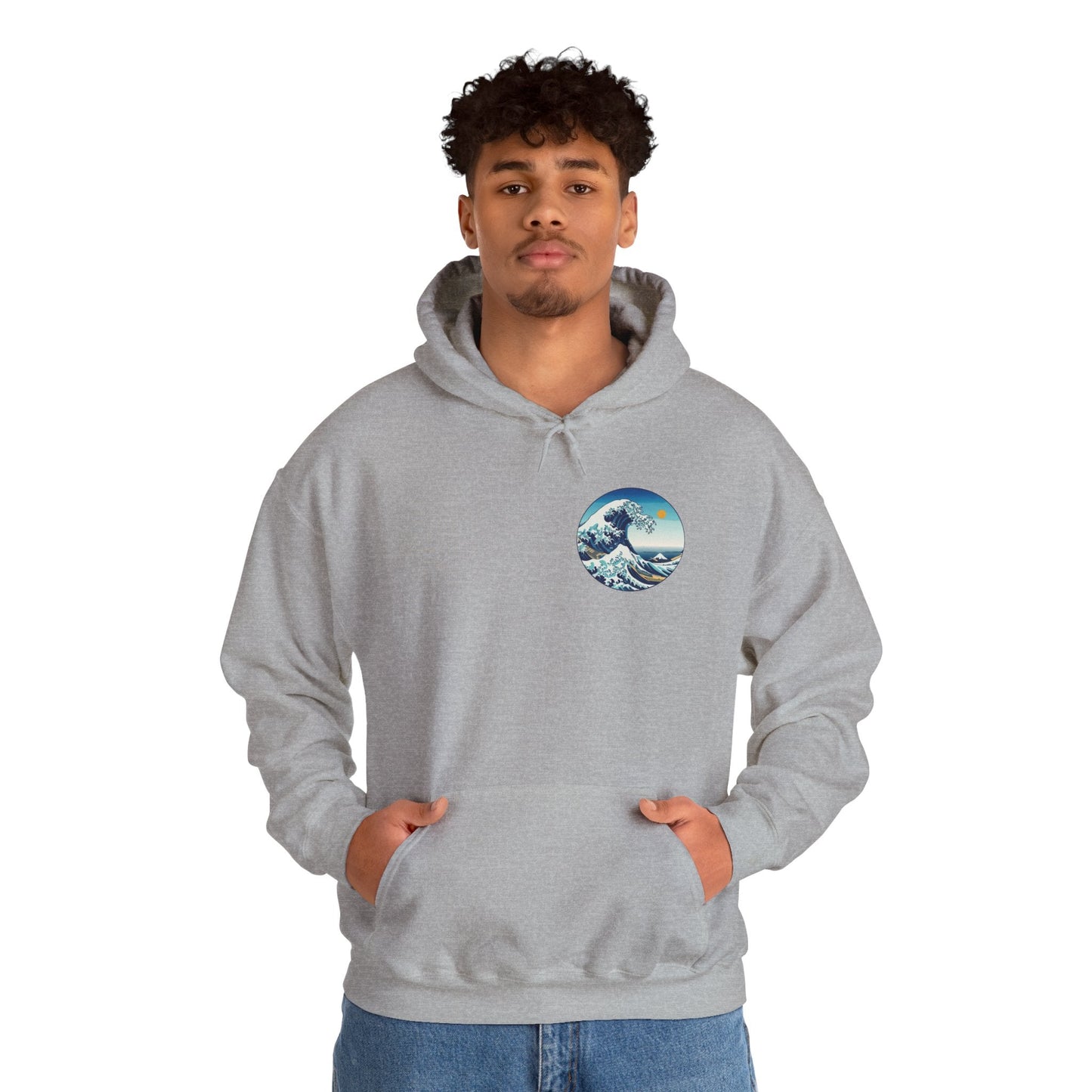 Ocean Wave Graphic Hoodie, Cozy Unisex Sweatshirt, Nature Lover Gift, Beach Vibes Apparel, Art-Inspired Clothing Boho Wear