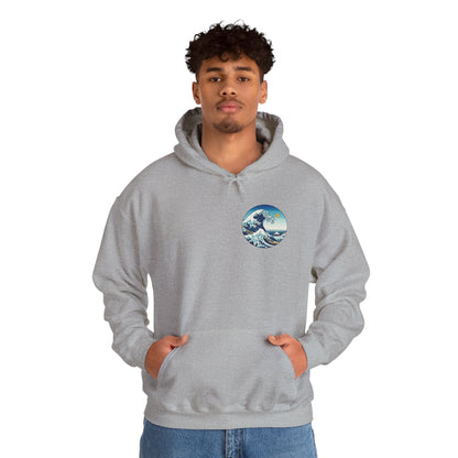 Ocean Wave Graphic Hoodie, Cozy Unisex Sweatshirt, Nature Lover Gift, Beach Vibes Apparel, Art-Inspired Clothing Boho Wear