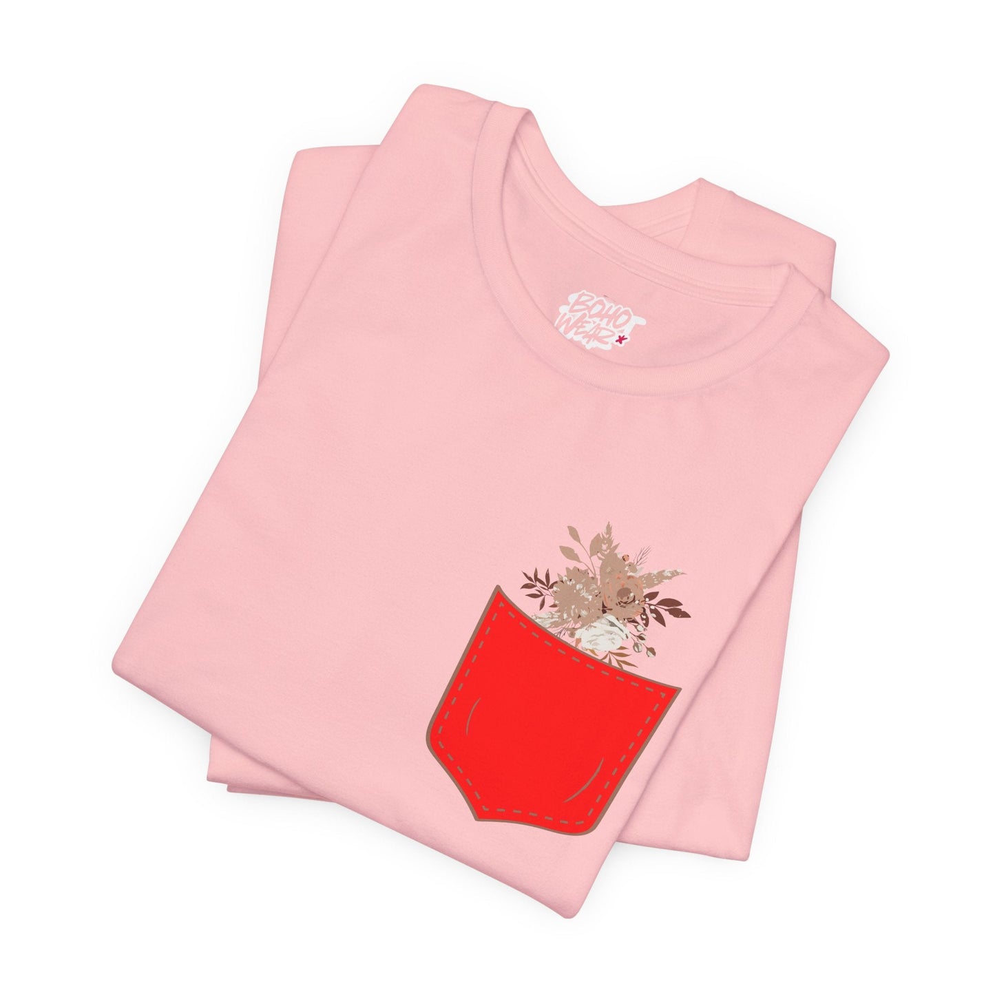 Pocket and Dry Flowers Tee Boho Wear