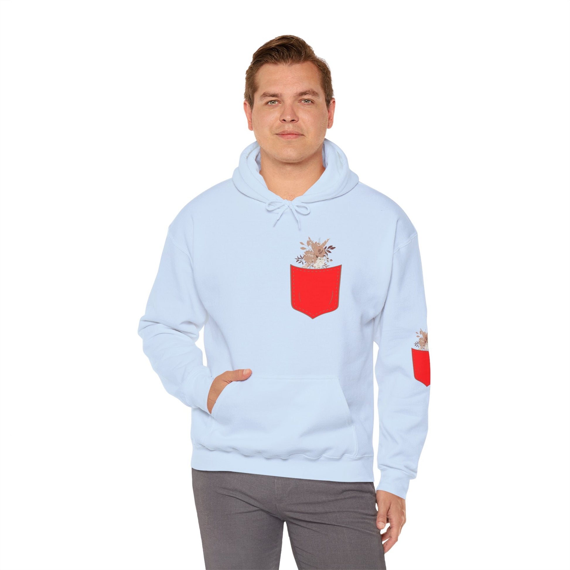 Funny Botanic Autumn Unisex Hoodie Sweatshirt with Pocket Flowers Printify