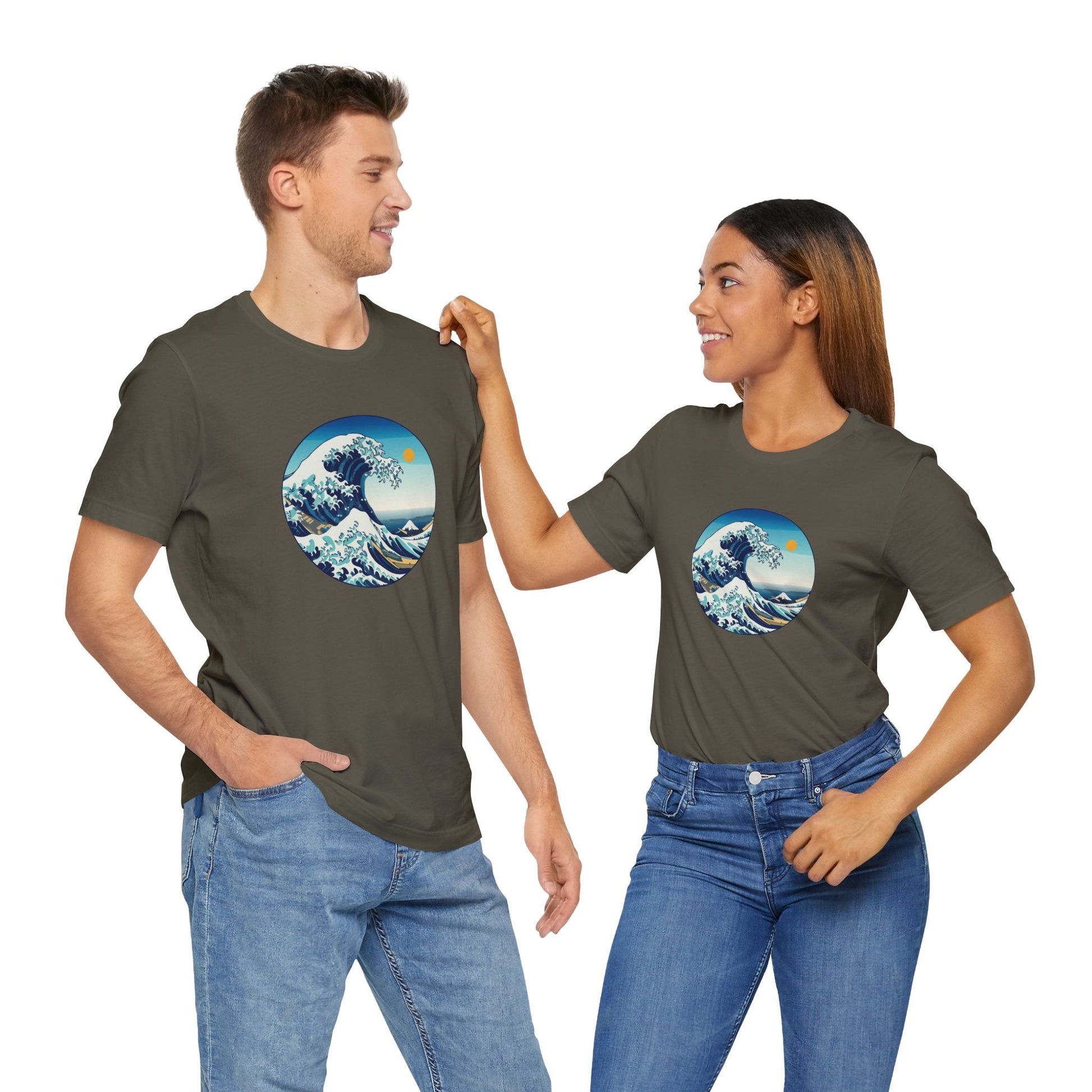 Ocean Wave Graphic Tee - Perfect for Beach Lovers, Summer Vibes, Casual Outfits, Gift for Surfers, Eco-Friendly Fashion Printify