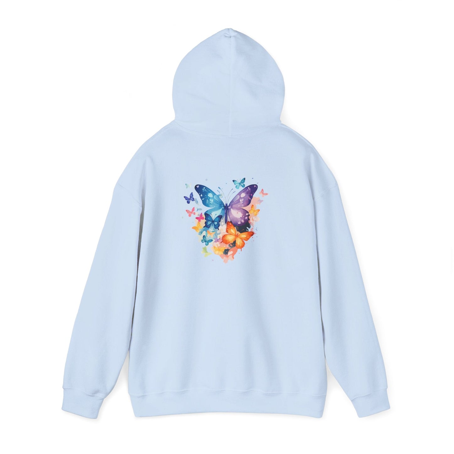 Colorful Butterfly Hoodie - Artistic Unisex Sweatshirt for Spring Adventures Printify