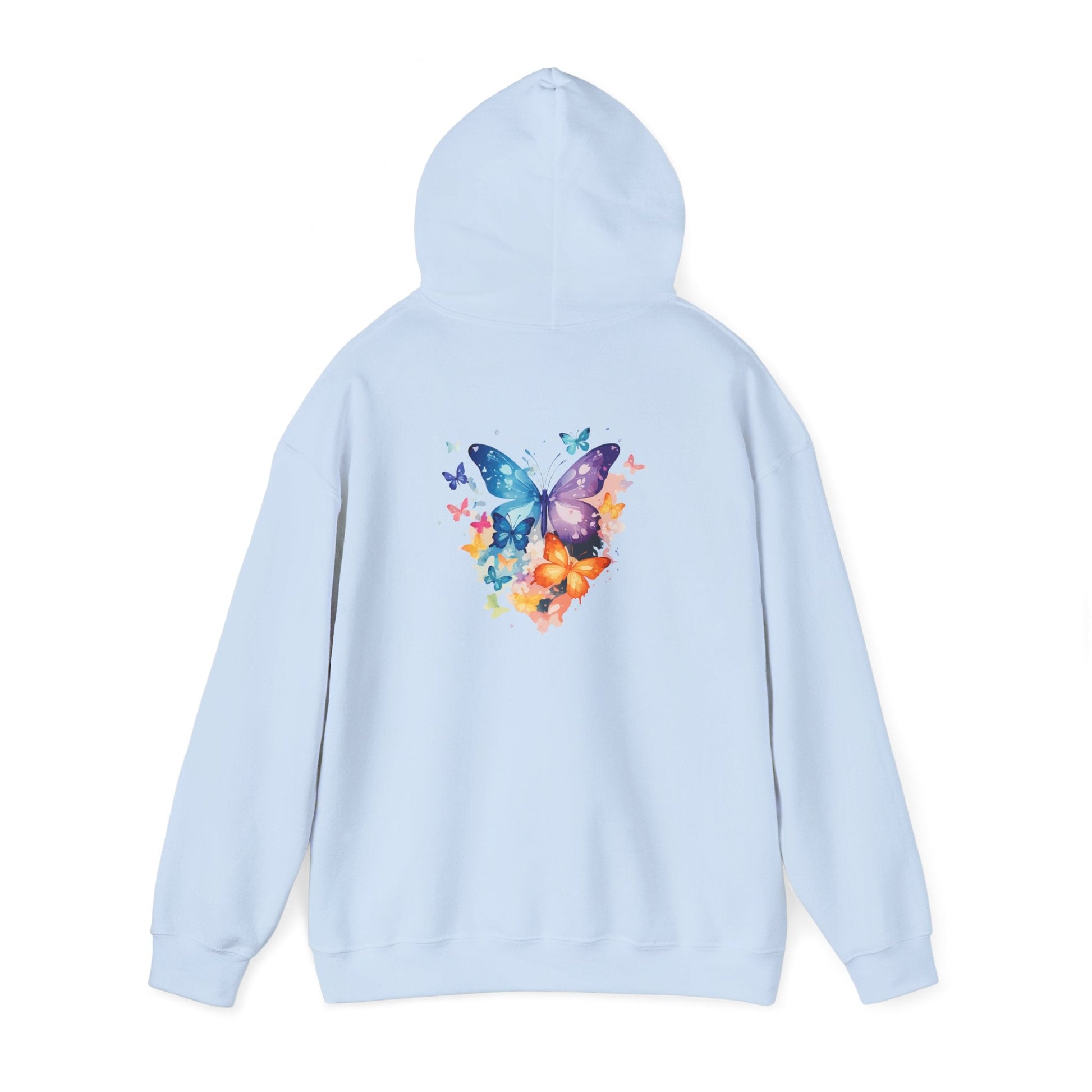 Colorful Butterfly Hoodie - Artistic Unisex Sweatshirt for Spring Adventures Printify