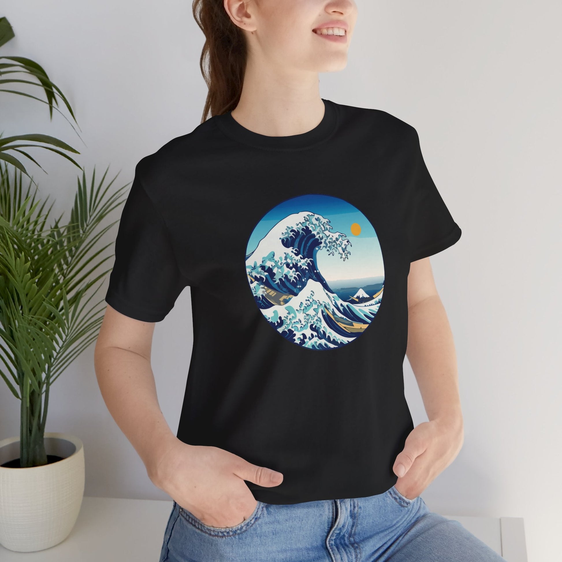 Ocean Wave Graphic Tee - Perfect for Beach Lovers, Summer Vibes, Casual Outfits, Gift for Surfers, Eco-Friendly Fashion Printify