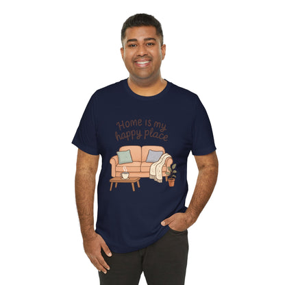 T-Shirt - Home is my Happy Place - Unisex Jersey Short Sleeve Tee Boho Wear