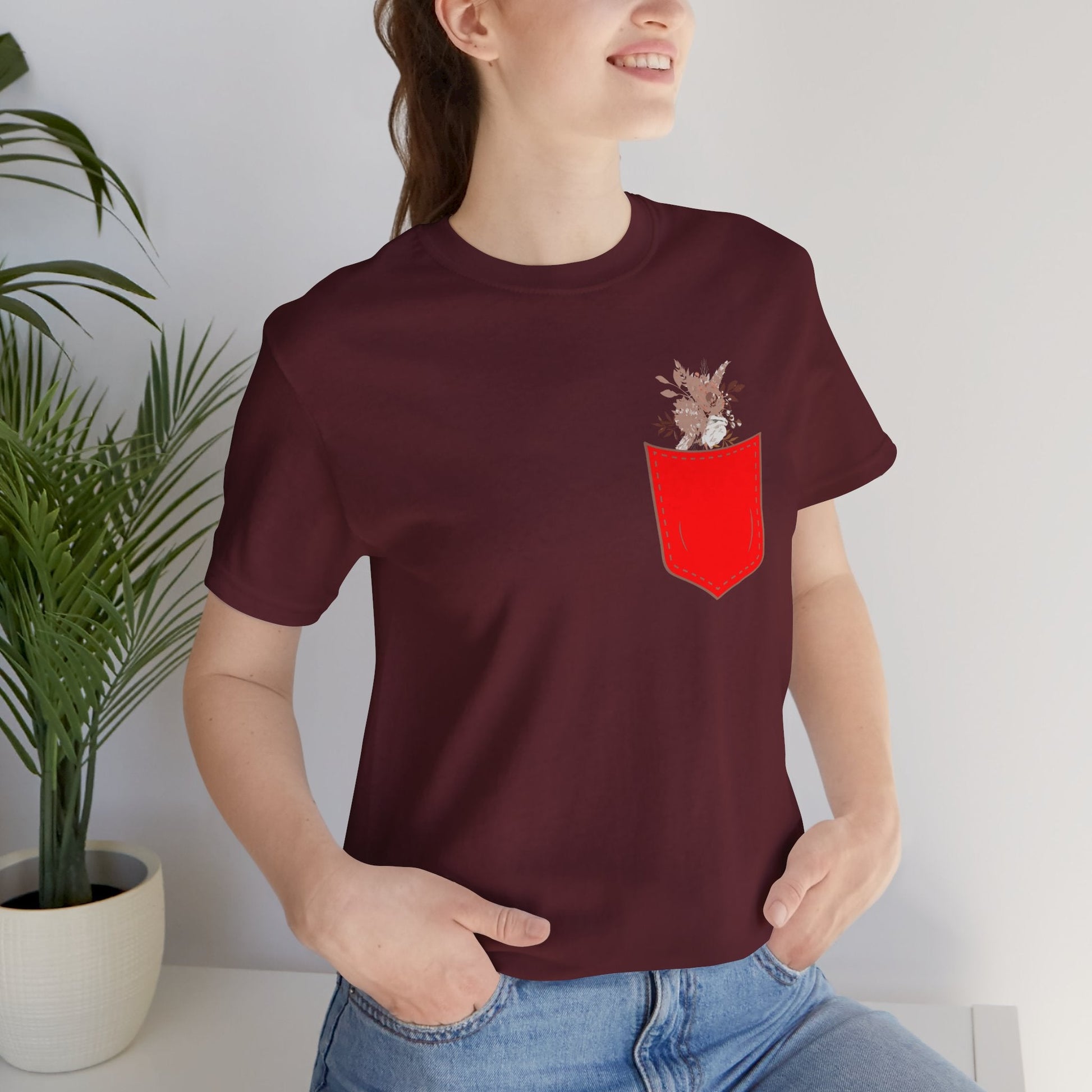 Pocket and Dry Flowers Tee Boho Wear
