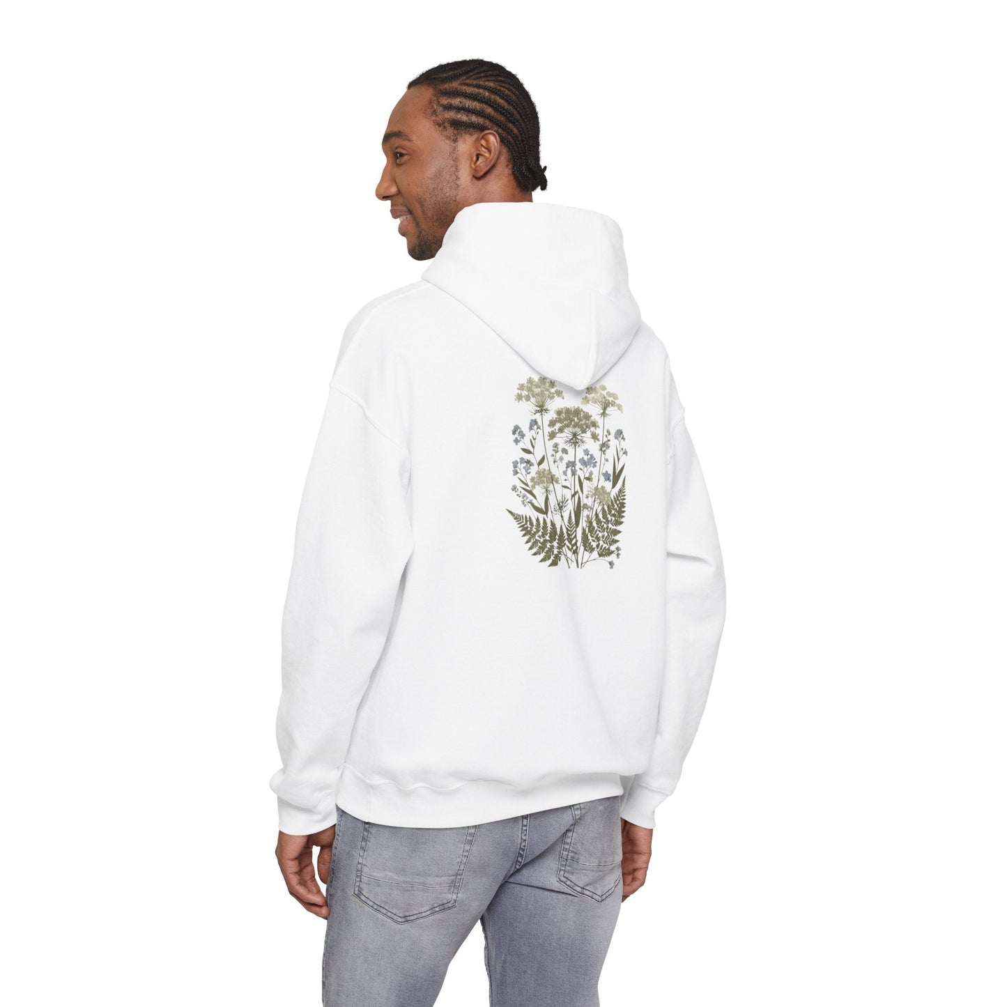 Botanical Print Unisex Hoodie - Embrace Nature Boho Wear