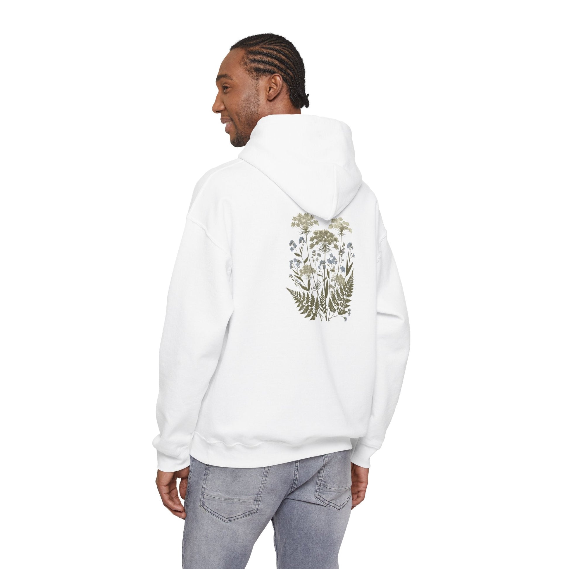 Botanical Print Unisex Hoodie - Embrace Nature Boho Wear
