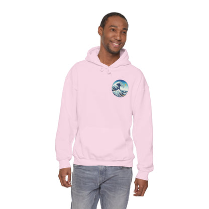 Ocean Wave Graphic Hoodie, Cozy Unisex Sweatshirt, Nature Lover Gift, Beach Vibes Apparel, Art-Inspired Clothing Boho Wear