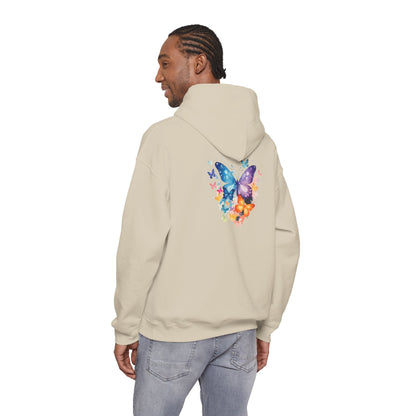 Colorful Butterfly Hoodie - Artistic Unisex Sweatshirt for Spring Adventures Printify
