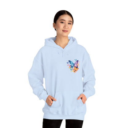 Colorful Butterfly Hoodie - Artistic Unisex Sweatshirt for Spring Adventures Printify