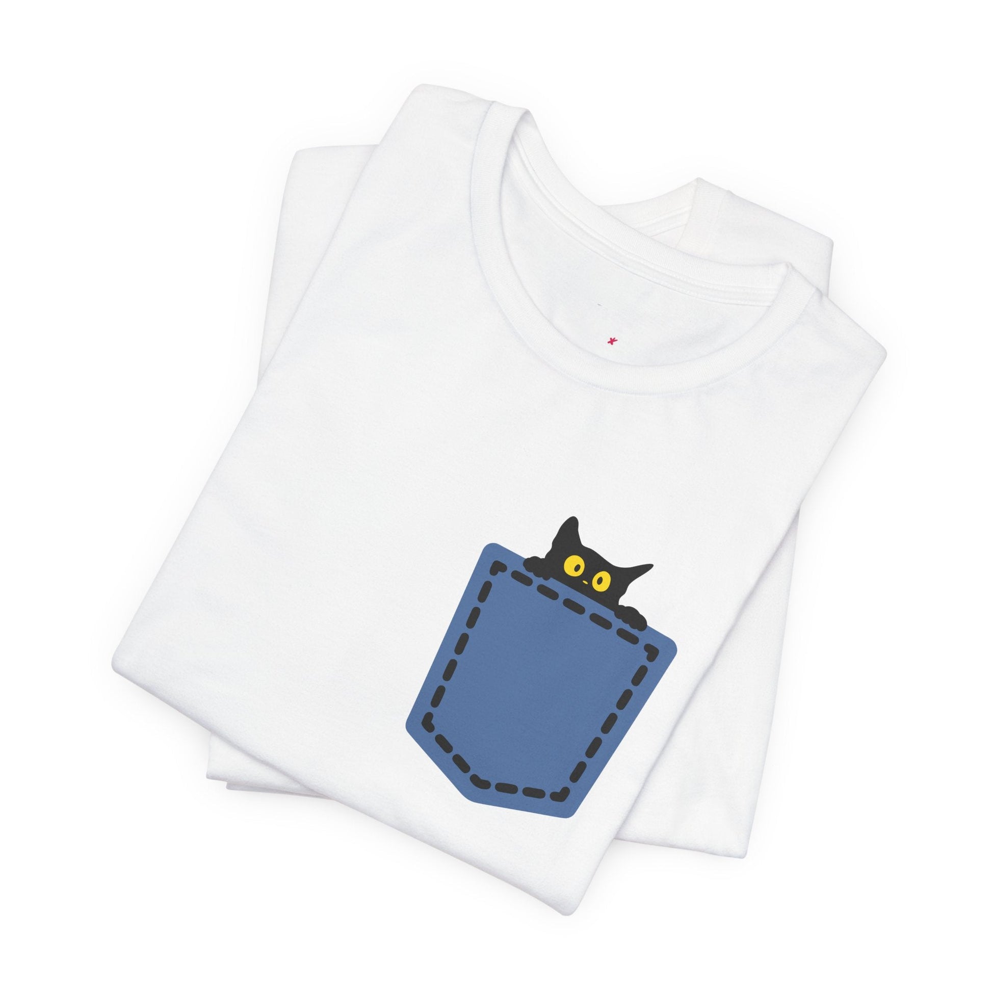 Cat Pocket Tee Printify