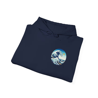 Ocean Wave Graphic Hoodie, Cozy Unisex Sweatshirt, Nature Lover Gift, Beach Vibes Apparel, Art-Inspired Clothing Boho Wear