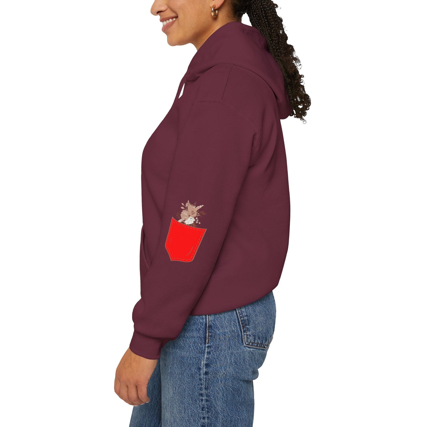 Funny Botanic Autumn Unisex Hoodie Sweatshirt with Pocket Flowers Printify