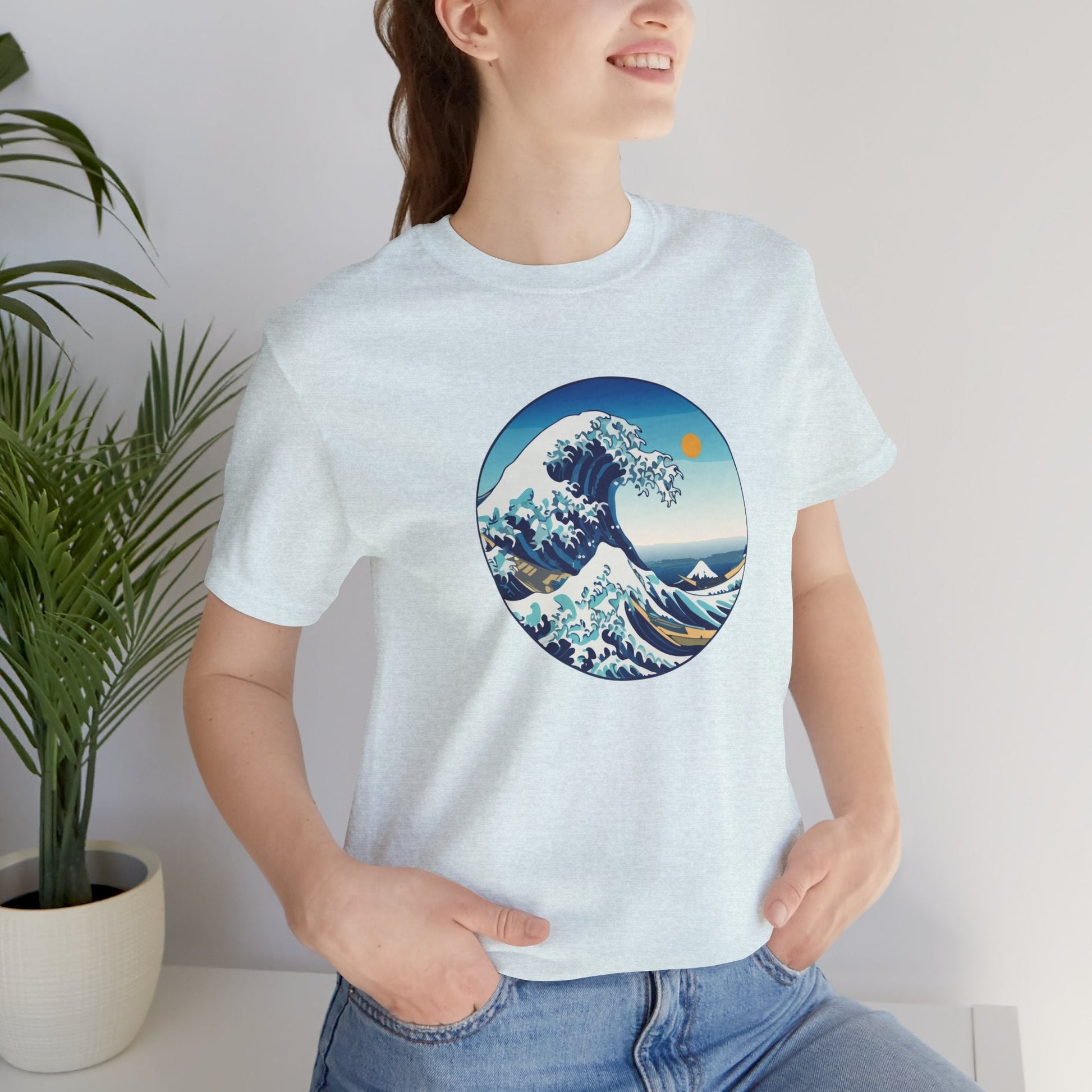 Ocean Wave Graphic Tee - Perfect for Beach Lovers, Summer Vibes, Casual Outfits, Gift for Surfers, Eco-Friendly Fashion Printify