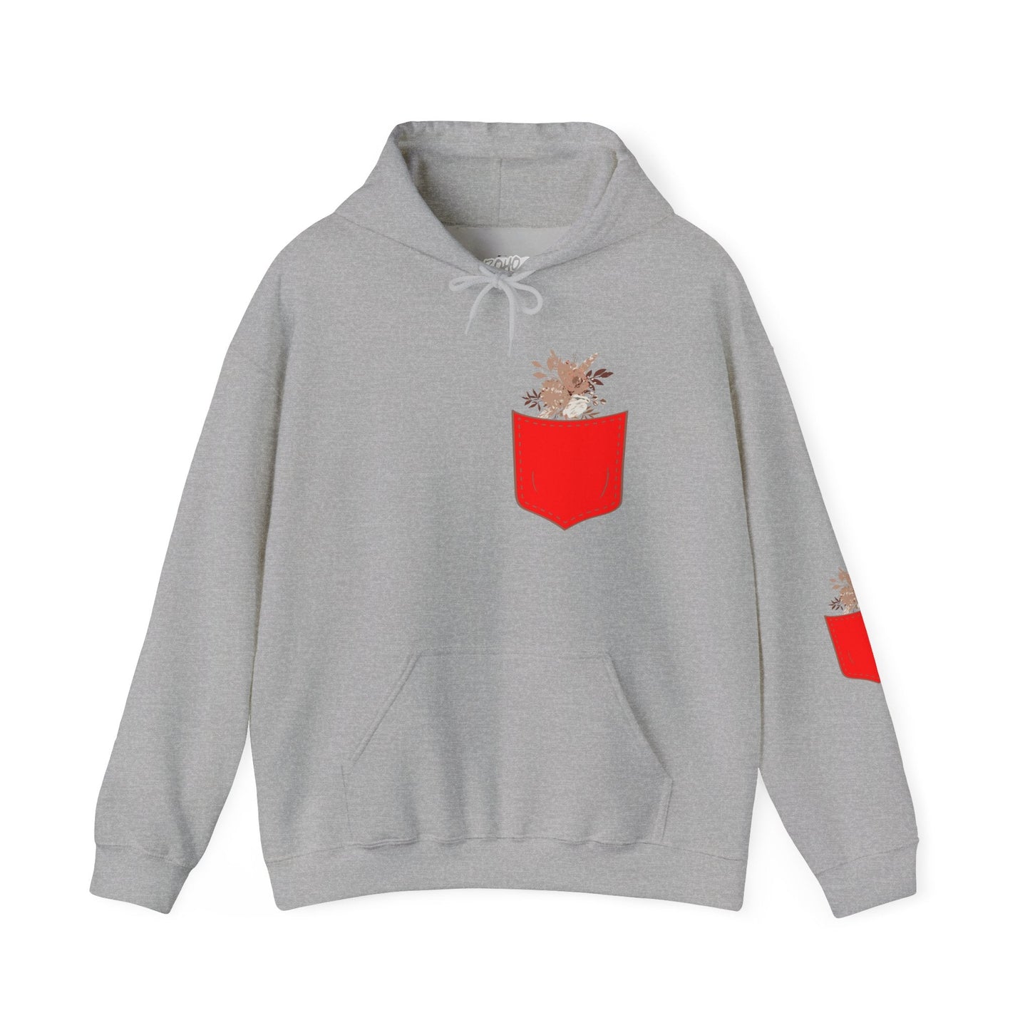 Funny Botanic Autumn Unisex Hoodie Sweatshirt with Pocket Flowers Printify