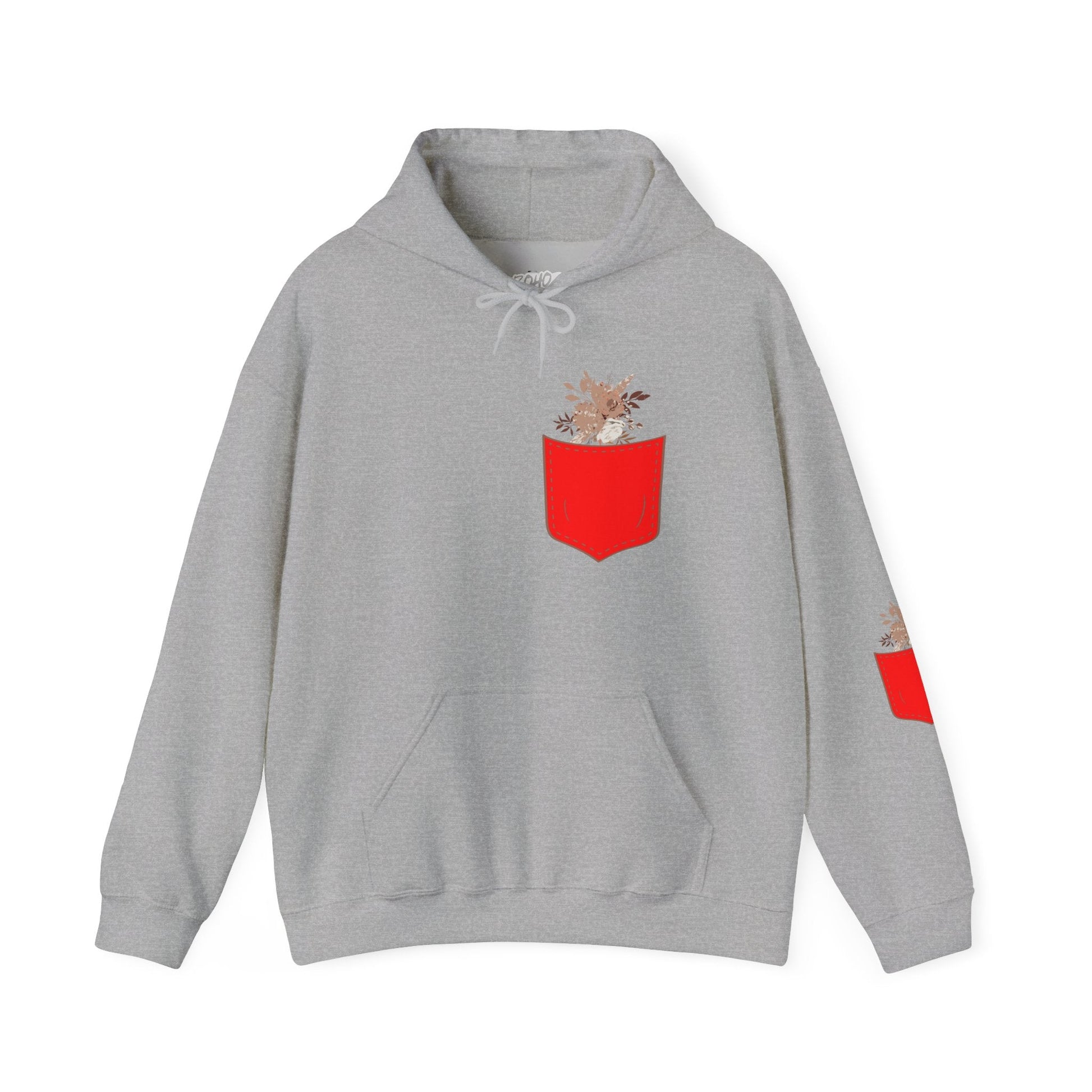 Funny Botanic Autumn Unisex Hoodie Sweatshirt with Pocket Flowers Printify