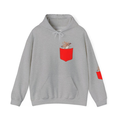 Funny Botanic Autumn Unisex Hoodie Sweatshirt with Pocket Flowers Printify