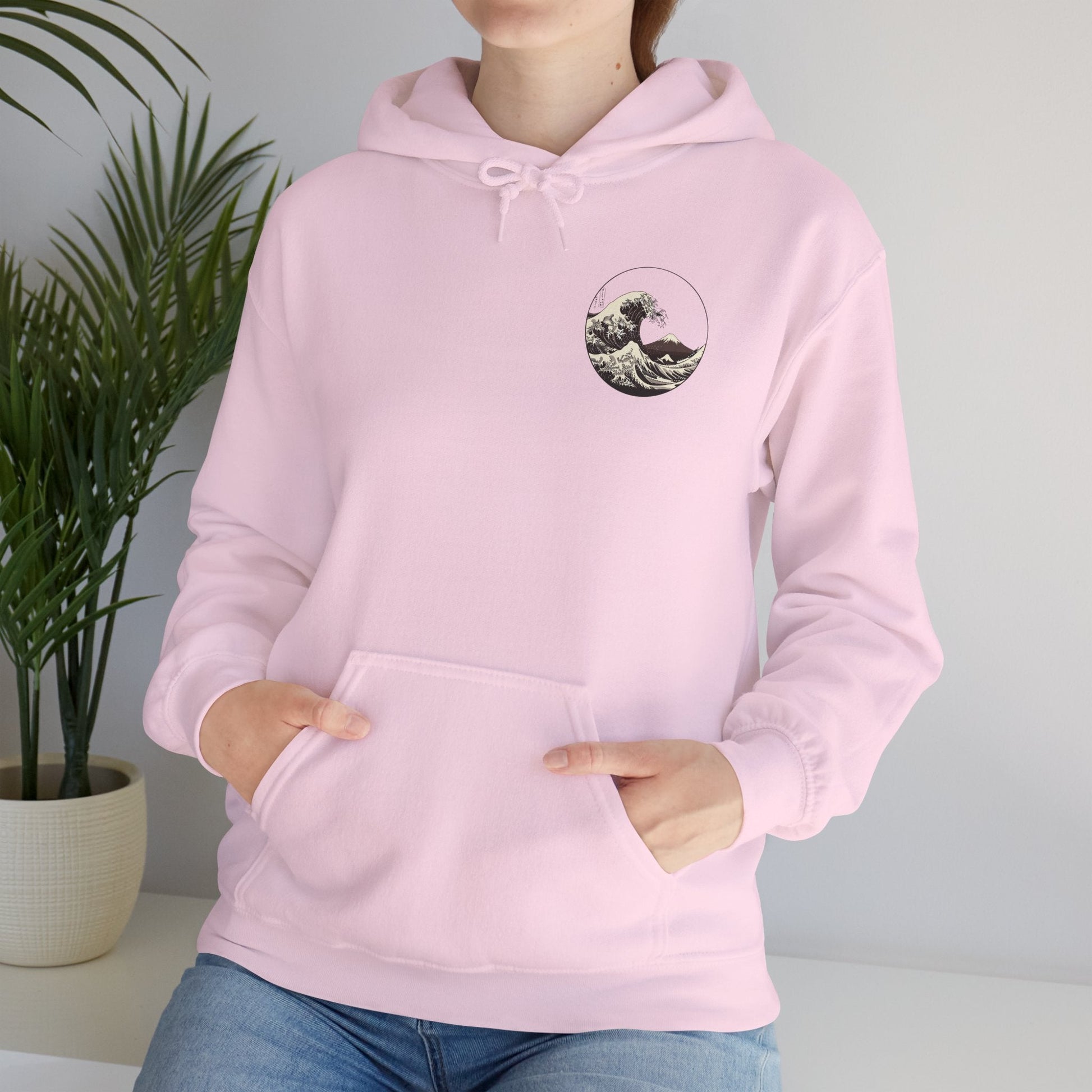 Ocean Wave Graphic Hoodie, Unisex Sweatshirt Gift, Beach Lover Apparel, Cozy Layering, Nature-Inspired Gift Printify