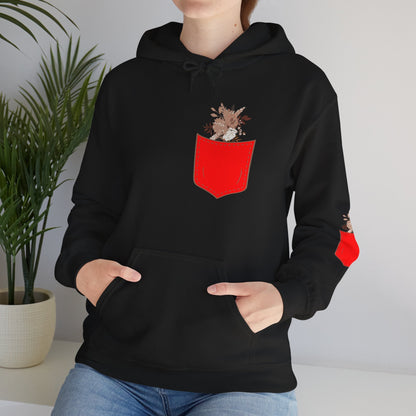 Funny Botanic Autumn Unisex Hoodie Sweatshirt with Pocket Flowers Printify
