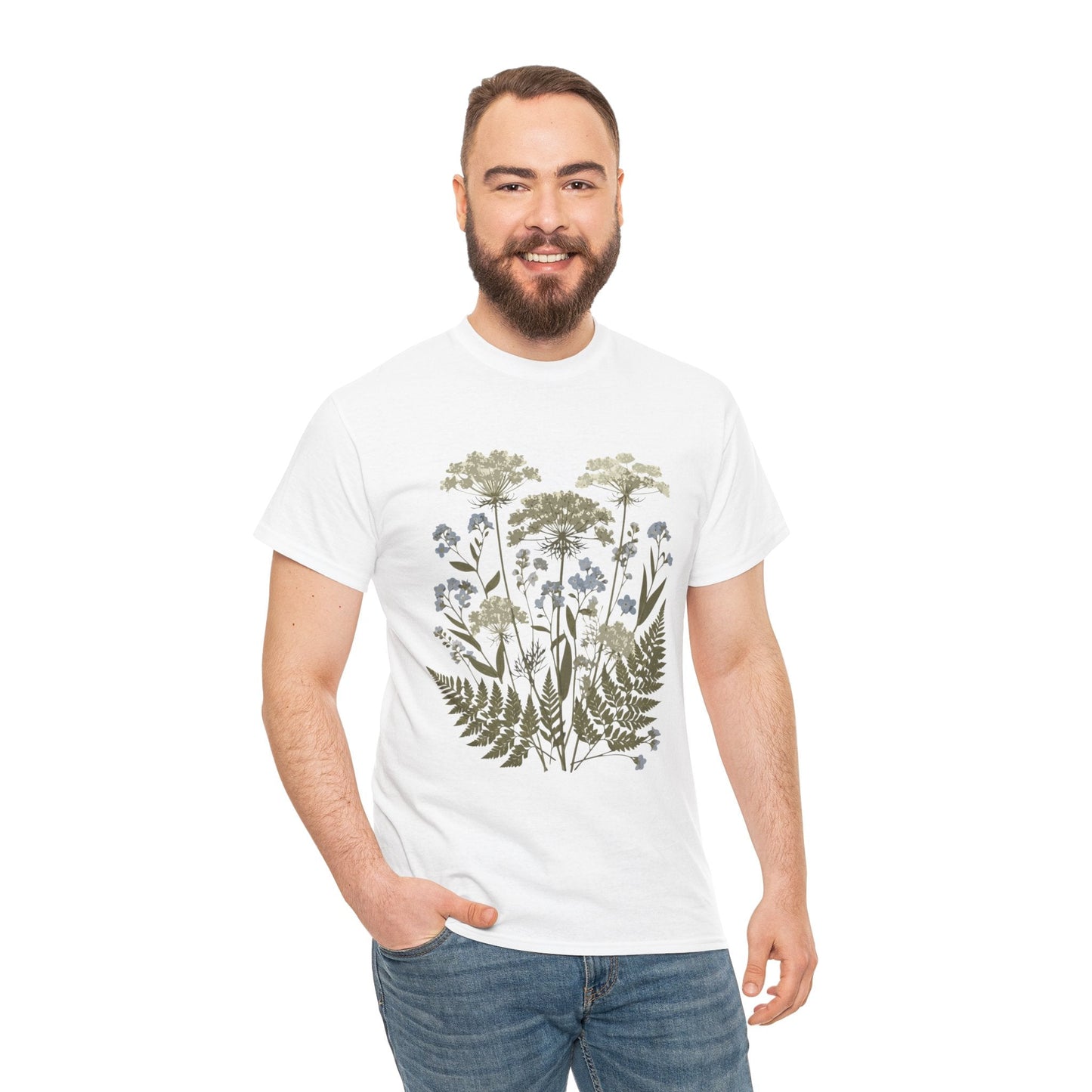 Botanical Art Unisex Heavy Cotton Tee Printify