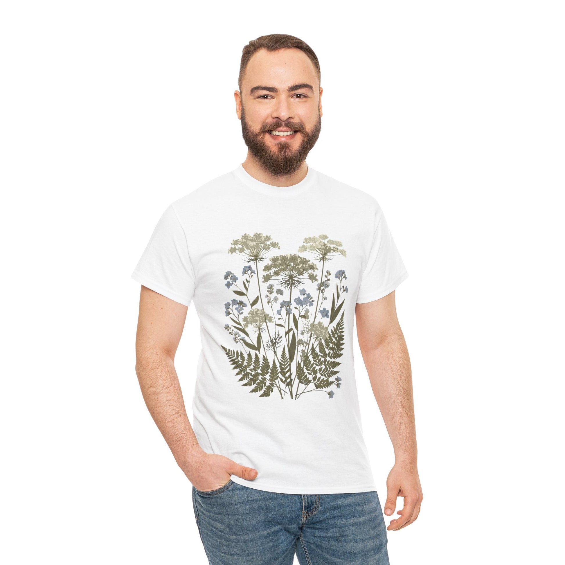 Botanical Art Unisex Heavy Cotton Tee Printify