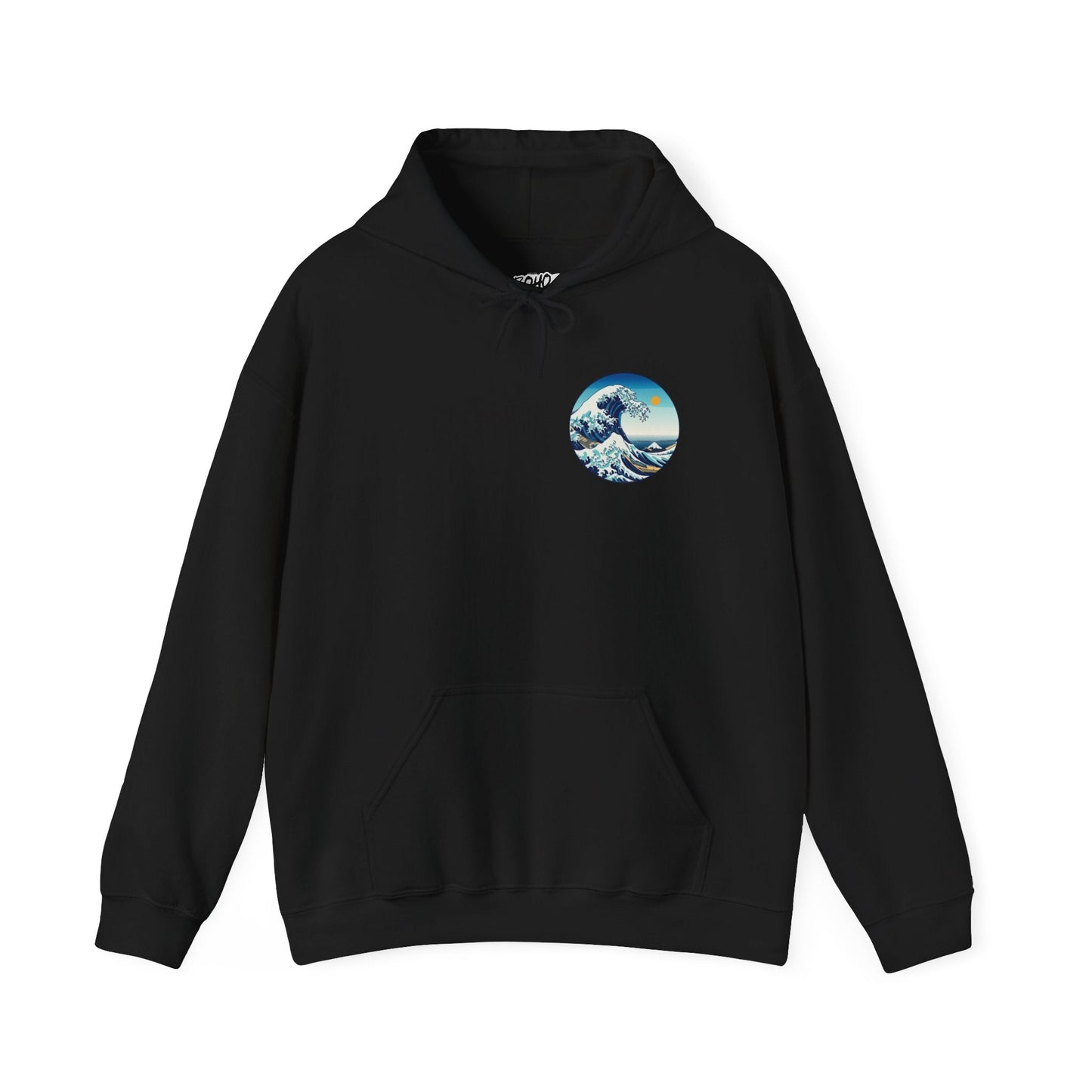 Ocean Wave Graphic Hoodie, Cozy Unisex Sweatshirt, Nature Lover Gift, Beach Vibes Apparel, Art-Inspired Clothing Printify
