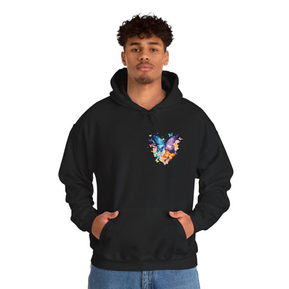 Colorful Butterfly Hoodie - Artistic Unisex Sweatshirt for Spring Adventures Printify