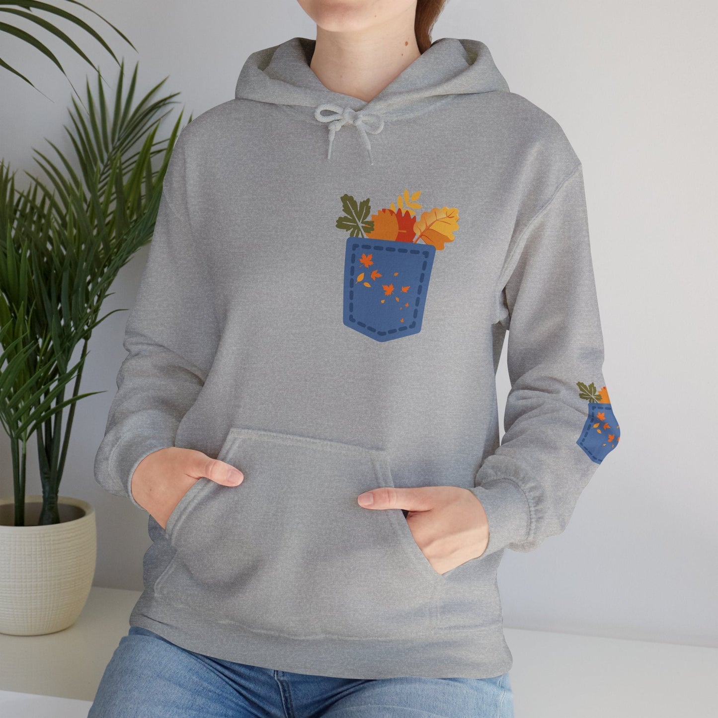 Floral Pocket Hoodie - Cozy Unisex Sweatshirt for Gardening Lovers Boho Wear