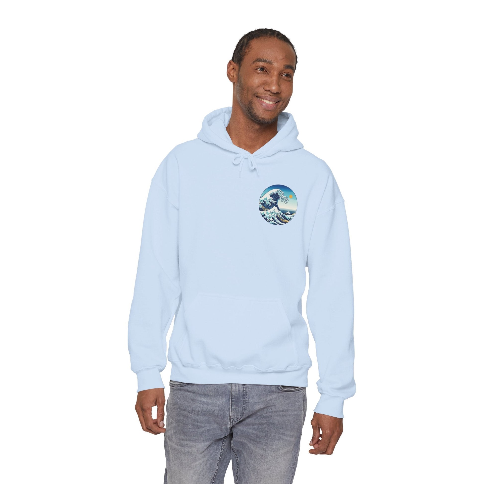 Ocean Wave Graphic Hoodie, Cozy Unisex Sweatshirt, Nature Lover Gift, Beach Vibes Apparel, Art-Inspired Clothing Boho Wear