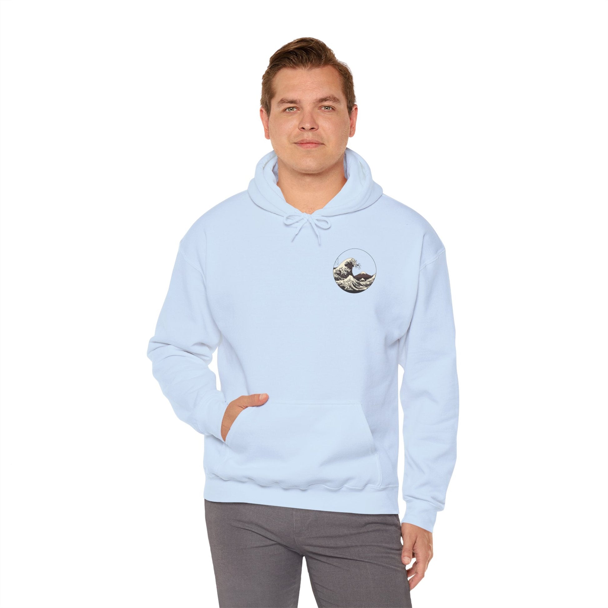 Ocean Wave Graphic Hoodie, Unisex Sweatshirt Gift, Beach Lover Apparel, Cozy Layering, Nature-Inspired Gift Printify