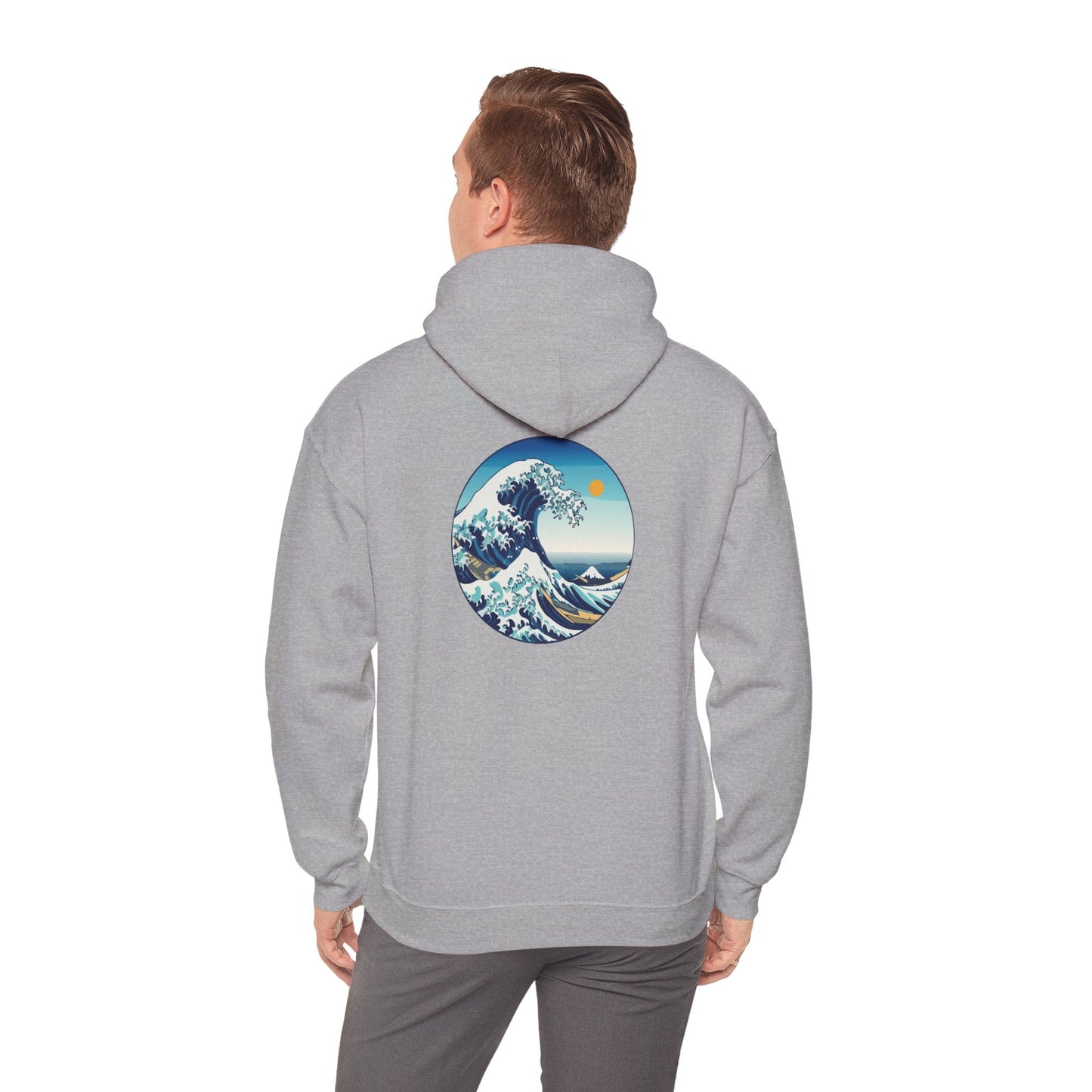 Ocean Wave Graphic Hoodie, Cozy Unisex Sweatshirt, Nature Lover Gift, Beach Vibes Apparel, Art-Inspired Clothing Boho Wear
