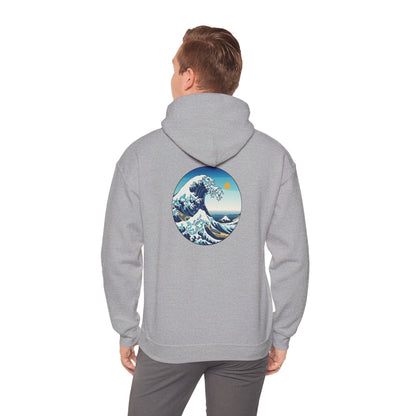 Ocean Wave Graphic Hoodie, Cozy Unisex Sweatshirt, Nature Lover Gift, Beach Vibes Apparel, Art-Inspired Clothing Boho Wear