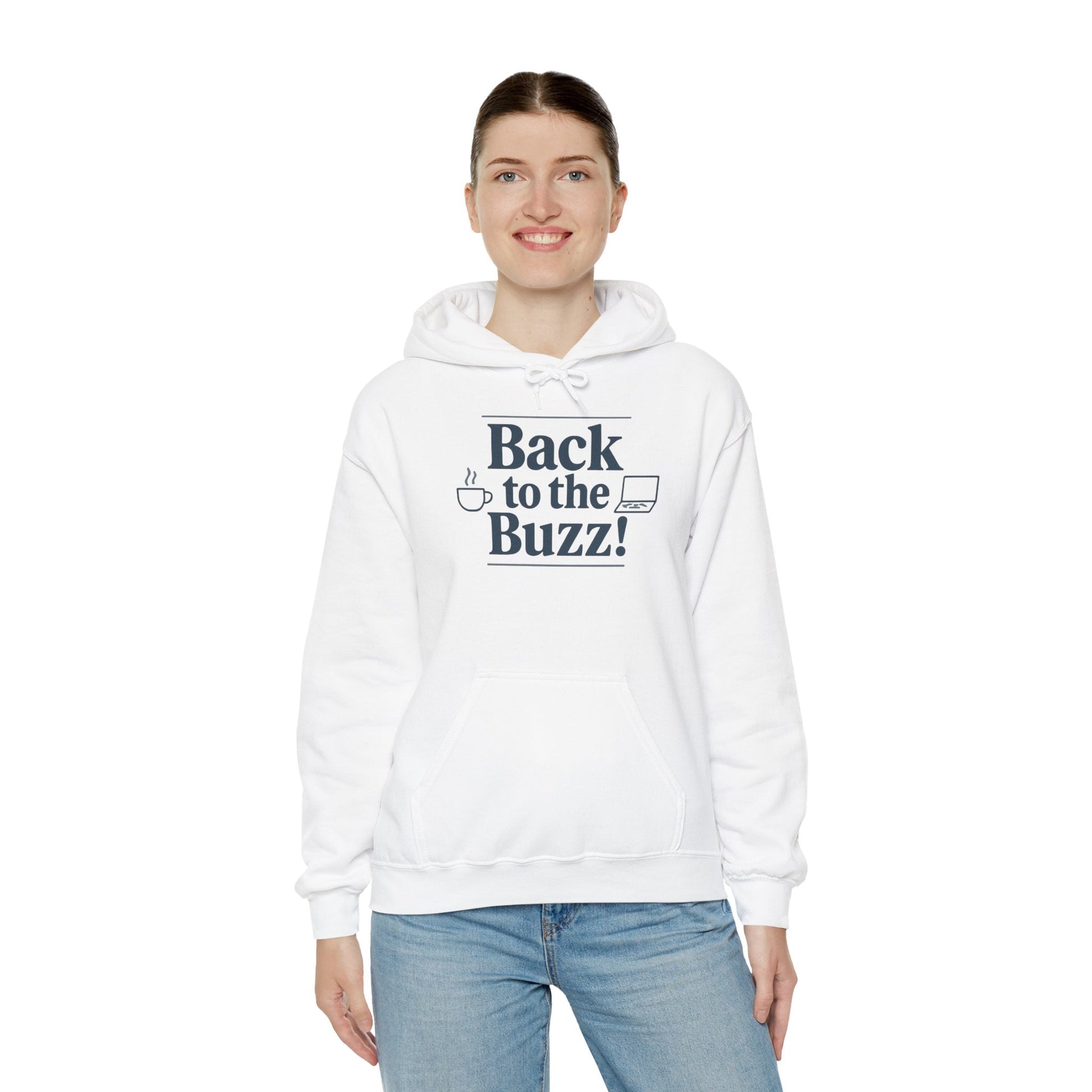 Hooded Sweatshirt - 'back to the buzz' Design Printify