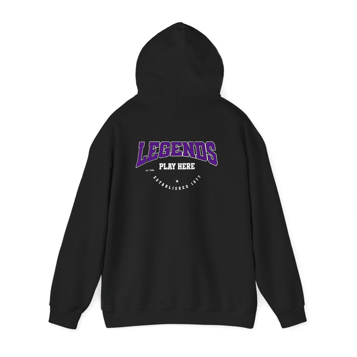 Legends Play Here Hoodie | Unisex Heavy Blend™ Sweatshirt for Gamers, Casual Wear, Friends Gatherings, Cozy Gift Ideas, Unique Style Boho Wear