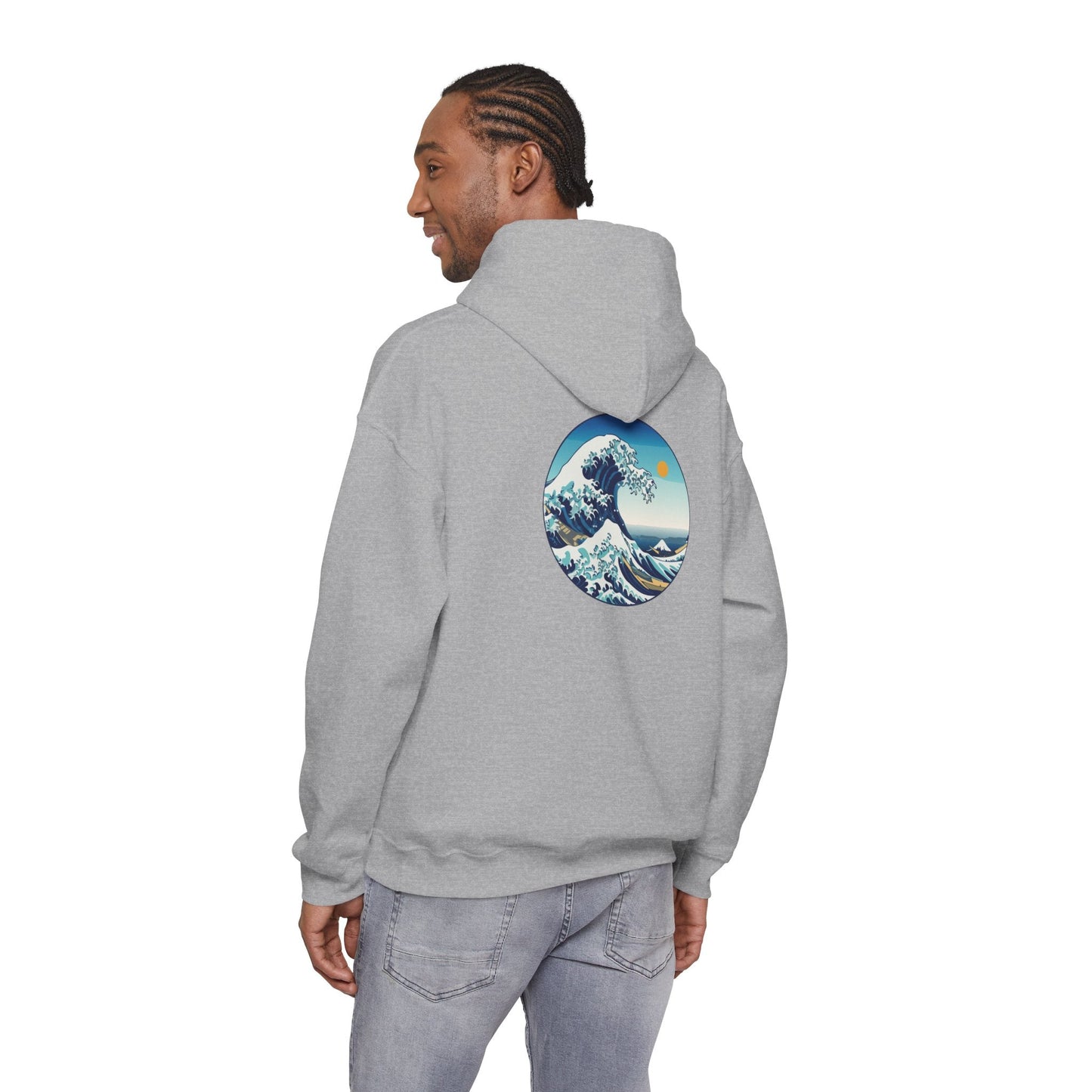 Ocean Wave Graphic Hoodie, Cozy Unisex Sweatshirt, Nature Lover Gift, Beach Vibes Apparel, Art-Inspired Clothing Boho Wear