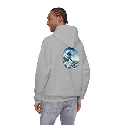 Ocean Wave Graphic Hoodie, Cozy Unisex Sweatshirt, Nature Lover Gift, Beach Vibes Apparel, Art-Inspired Clothing Boho Wear