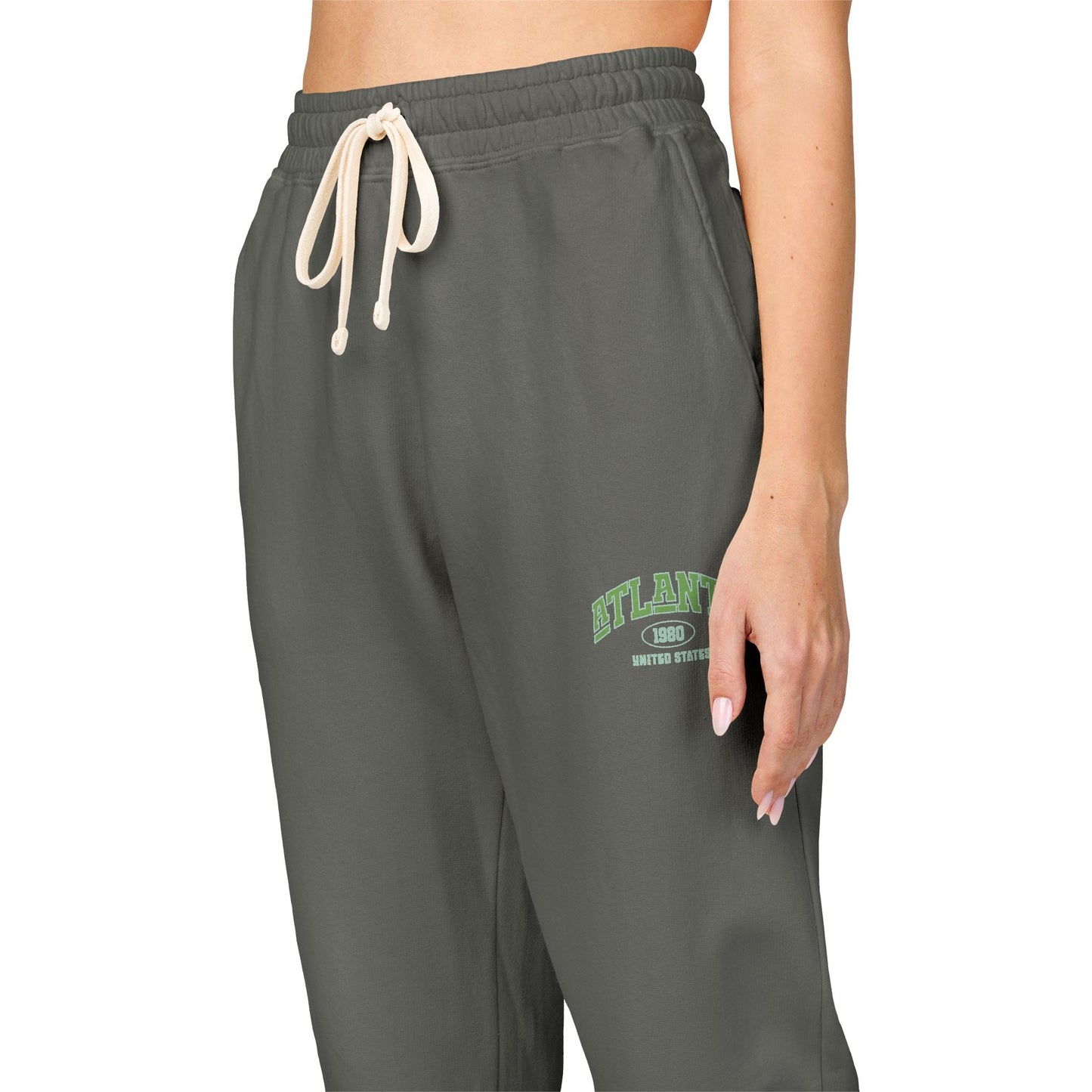 Cozy Tree-Embroidered Fleece Sweatpants, Unisex Lounge Pants, Comfortable Joggers, Gift for Her, Relaxation Wear, Fall Fashion, [...] Printify