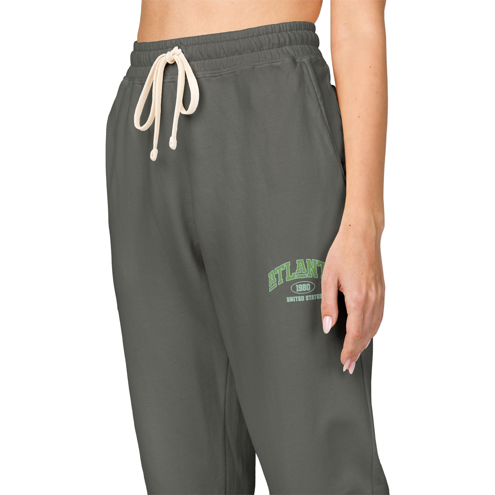 Cozy Tree-Embroidered Fleece Sweatpants, Unisex Lounge Pants, Comfortable Joggers, Gift for Her, Relaxation Wear, Fall Fashion, [...] Printify