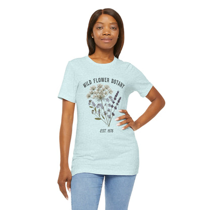 Wild Flower Botany Unisex Tee - Nature-Inspired Floral Shirt Boho Wear