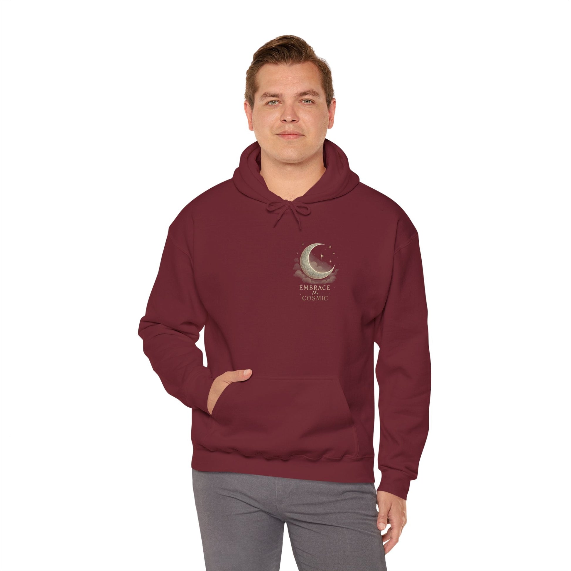 Space Embrace Hoodie Sweatshirt Printify